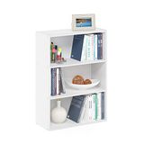 Furinno PASIR 3-laags opbergplanken boekenkast, boekenplank, effen wit