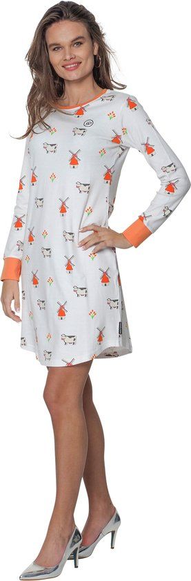 Happy Pyjamas Holland Nachthemd Dames Maat M - Lange Mouwen - Katoen