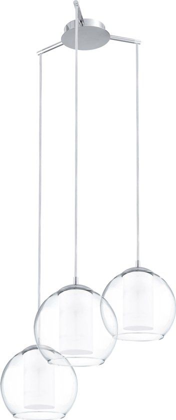 Eglo Bolsano - Hanglamp - 3-lichts - E27 - Wit/Chroom