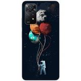 1001 coques Xiaomi Siliconen hoesje compatibel met Xiaomi Redmi Note 11 Pro Plus 5G Balloon Cosmonaut