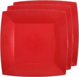 Santex Bordjes karton - 20x - vierkant - rood - 23 x 23 cm - feestbordjes