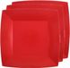 Santex Bordjes karton - 20x - vierkant - rood - 23 x 23 cm - feestbordjes