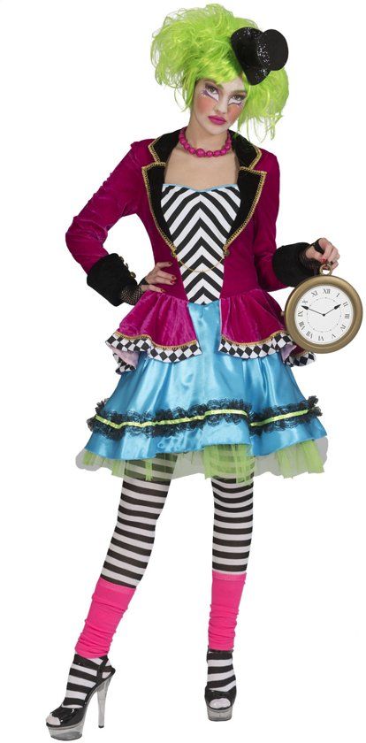 Funny Fashion Horror & Halloween Kostuum Wicked Mad Hatter Vrouw Maat 40-42 Halloween Verkleedkleding