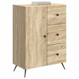 vidaXL Dressoir Sonoma Eiken 66 x 34,5 x 90 cm Bewerkt hout