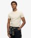 Superdry Homme, T-shirt Essential Logo en coton bio, crème, taille : M