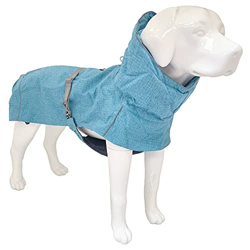 Croci Hiking Everest Dog Jacket - Waterproof, Windproof, Thermal Fleece Lined - Turquoise - 25cm
