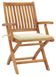 vidaXL Fauteuils pliants avec coussins, set de 4, bois de teck massif