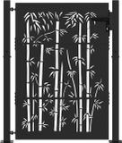 vidaXL Tuinpoort 110 x 130 cm gepoedercoat staal zwart vergrendelbaar