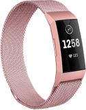iCall Milanees band voor FitBit Charge 3 - Rosé goud - FitBit Charge 3 horlogeband van