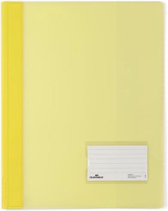 Durable Snelhechtmap Semitransparant Geel