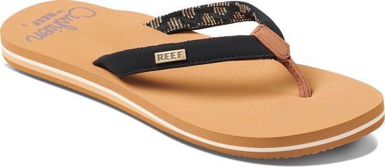 Reef Cushion Sands Dames Teenslippers - Zwart/Bruin - Maat 38,5