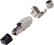 BKL Electronic RJ45 haakse stekker, zonder gereedschap, STP, Cat 6A 10121202 Stekker, recht Aantal polen 8P8C Zilver 1