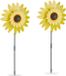 Relaxdays Tuinsteker Zonnebloem - Set van 2 - 76 cm - Geel