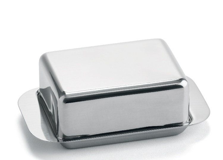 Weis 14256 Botervloot - Roestvrijstaal - Rechthoekig - 12.5 x 7.5 cm - Vaatwasserbestendig