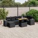 Prolenta Maison Exclusive - Ensemble de salon de jardin 8 pièces avec coussins, rotin synthétique noir