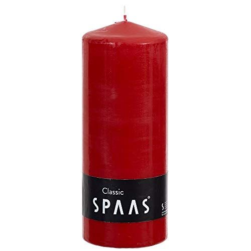 Spaas Cilinderkaars 80/200 mm, ± 100 uur, geurloos - rood - 5411708034924