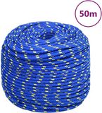 vidaXL - Bateau - corde - 6 mm - 50 m - polypropylène - bleu
