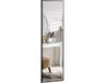 HOMCOM Spiegel op ware grootte - Aluminiumlegering - 120x35cm - Zwart