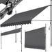tectake - Écran solaire à pince - 350 x 180 cm - Noir gris