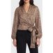 GUESS Alanis Wrap Ls Blous Charming Leopard Taille : 40