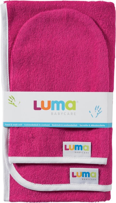 LUMA Babycare Luma - Commodedoek en Washand - Magenta Pink