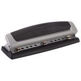 Swingline Precision Pro bureauperforator, 2-3 gaten, capaciteit van 10 vellen, verstelbare centra, zwart en zilver (A7074038A)