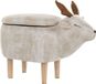 Beliani REINDEER Hocker - Beige Polyester - Kinderen