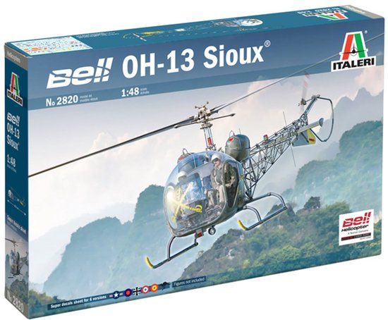 Italeri Modelbouwpakket Helikopters - 2820 OH-13 Sioux Helicopter Plastic - 1:48 - Modelbouw
