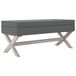 vidaXL Pouf de rangement 110x45x49 cm tissu gris foncé
