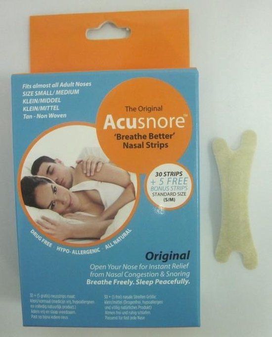Acusnore - breathe better Neuspleisters Small Medium TAN 35 st.