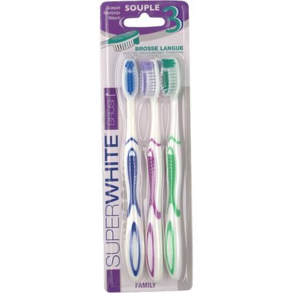 Superwhite® Familypack Soft Toothbrushes 3 pcs
