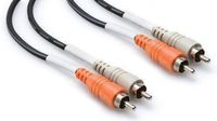 Hosa Audio kabel, stereo, 1 meter, zwart, Tulp (RCA) naar Tulp (RCA)
