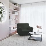 Italian Bed Linen Bankhoes bi-elastisch, voor 1-zitsbank, donkergrijs