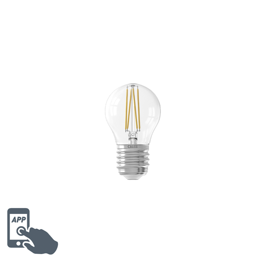 Calex Smart LED kogel filament lamp E27 1800-3000K 4,5W 450 lm