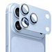 Blueo Film de protection d'appareil photo intégré en métal pour la caméra arrière de l'Apple iPhone 18 Pro, verre trempé, bleu clair