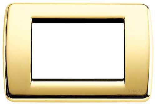 Vimar serie IDEA - Plaque Rondo 3 module metaal goud glanzend
