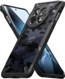 Ringke Fusion X | Hoesje Geschikt voor OnePlus 13 | Back Cover | Militaire Standaard | Camo Zwart