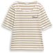 Tom Tailor - T-shirt met borduursel - Maat XS - olive white stripe