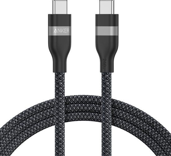 Anker USB-C naar USB-C Kabel, 0.9m, 240W, Zwart
