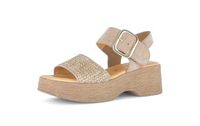 Gabor Plateau Sandalen Dames Raffia Sand Suède 40