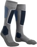 FALKE Dames Skisokken SK6 Pro W Kh wol functioneel materiaal warm dun 1 paar, Grijs Mid Grey Melange 3539, 37-38