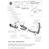 Uitlaathouder LeoVince Uitlaathouder reserveonderdeel set montageset uitlaatsysteem voor Kawasaki Versys 650