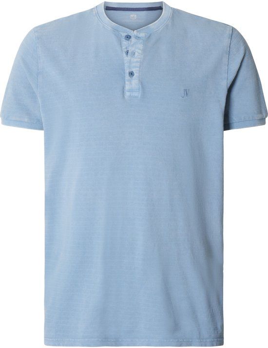 Jan Vanderstorm heren T-shirt - 72/74 - blauw - Plus Size