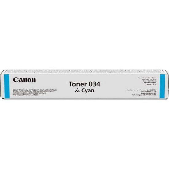 Canon 034 Cyan Toner Cartridge - 7300 Pages - Compatible with Canon IR C 1225 / MF 810 / MF 820