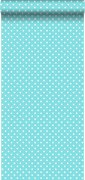 Esta Home behang kleine stippen turquoise - 138102 - 53 cm x 10,05 m