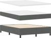 vidaXL Boxspring bed met kussen Donkergrijs 140 x 190 cm Stof