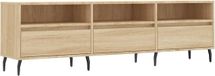 vidaXL Meuble TV chêne Sonoma 150x30x44,5 cm bois composite