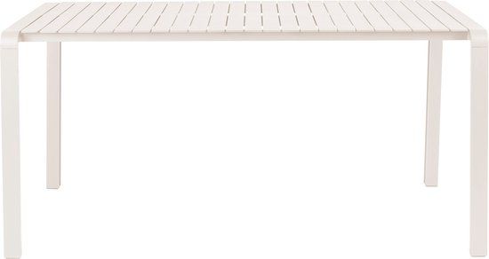 Zuiver Vondel Tuin Eettafel - Aluminium - Wit - 168.5 x 87 cm - 6 Personen