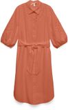 VERO MODA VMKEIRA 3/4 SHIRT CALF DRESS WVN BTQ BE Maxi robe Femmes L Langoustino Coton