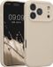 kwmobile telefoonhoesje geschikt voor Apple iPhone 18 Pro / iPhone 17 Pro - TPU backcover met siliconen coating - Smartphone case in crème